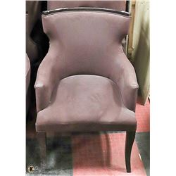 LOT OF 7 BROWN MICRO FIBRE ARMCHAIRS