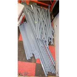 LOT OF ASSORTED GREY METAL RACKING