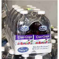 CASE OF 8- 1.89L OCEAN SPRAY CRAN-GRAPE COCKTAIL