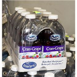 CASE OF 8- 1.89L OCEAN SPRAY CRAN-GRAPE COCKTAIL