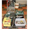 Image 1 : PALLET OF TOOLS, HEATER, PIPE BENDER & MORE