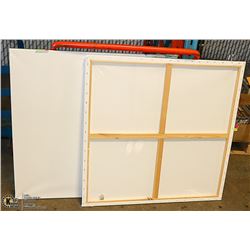 LOT OF 2 ARTISTIC PAINTING CANVASES 36" X 36"