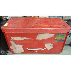LARGE TOOL BOX W/ ASST TOOLS & SOCKETS