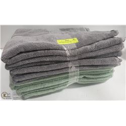 WAMSUTTA BUNDLE OF 8 TOWELS, MED. GREY & LIGHT GREY