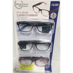 LADIES FOSTER GRANT READING GLASSES +2.50