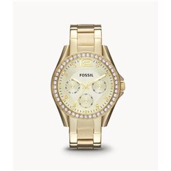 NEW FOSSIL TRIPLE CHRONO GOLD TONE MSRP $199
