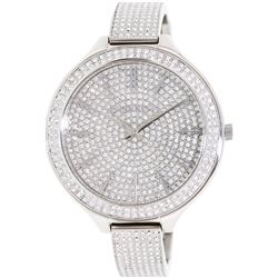 NEW MICHAEL KORS RUNWAY SILVER TONE 43MM MSRP $449