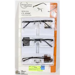 LOT OF 3 FOSTER GRAND READING GLASSES +1.25