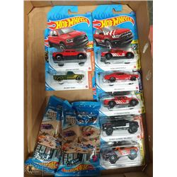 9 CARDED HOTWHEELS