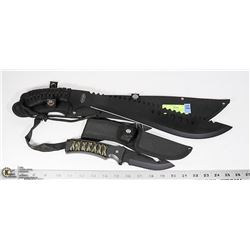 16" JUNGLE MASTER MACHETTE, 4.5 INCH BLACK STEEL