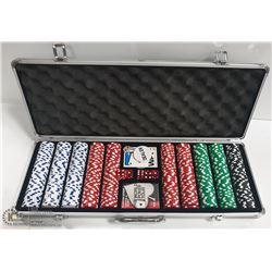 POKER SET IN CASE WITH KEYS