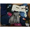 Image 1 : LARGE FLAT OF NEW WINTER WEAR,  HATS, MITS, GLOVES