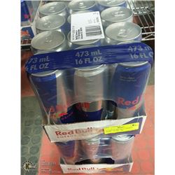 24 CANS OF RED BULL ENERGY DRINK,   473 ML.   BB.