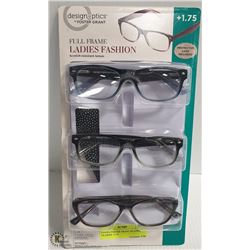 LADIES FOSTER GRANT READING GLASSES +1.75