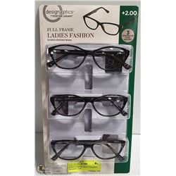 LADIES FOSTER GRANT READING GLASSES +2.00