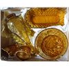 Image 1 : ESTATE VINTAGE AMBER GLASS DECOR INCLUDING