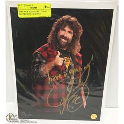 WWE WCW HARD CORE LEGEND HOF MICK FOLLY SIGNED