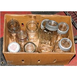 ESTATE BOX OF OF JARS
