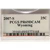 Image 3 : 2007-S WYOMING QUARTER PCGS PR69 DCAM