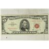 Image 1 : 1963 US $5 RED SEAL NOTE