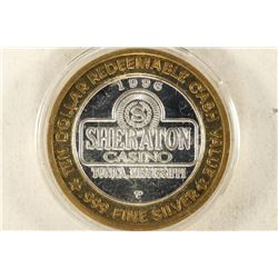 CASINO $10 SILVER TOKEN (UNC) 1996 SHERATON
