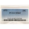 Image 3 : 1973 ROOSEVELT DIME PCGS MS65