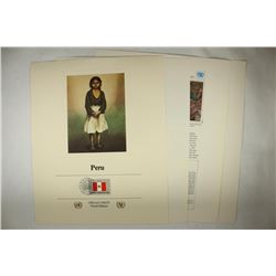 OFFICIAL UNICEF PROOF EDITION PRINT AND STAMP WITH