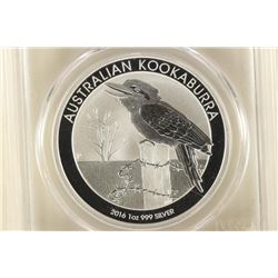 2016-P AUSTRALIA KOOKABURRA 1 OZ SILVER DOLLAR