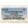 Image 3 : 2013-P AUSTRALIA KANGAROO 1 OZ. HIGH RELIEF SILVER