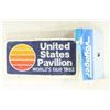 Image 1 : 5" X 2 1/2'' UNITED STATES PAVILLION 1982 WORLDS