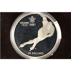 1985 CANADA SILVER PROOF $20 CALGARY 1988