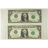 Image 1 : 2-2003-A $1 FRN'S LOW CONSECUTIVE SERIAL 'S UNC