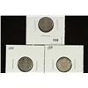 Image 1 : 1907, 1909 & 1910 CANADA SILVER 10 CENTS