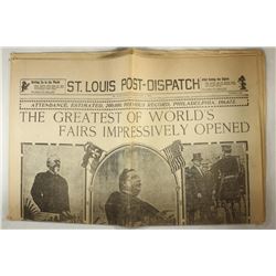 ST. LOUIS POST-DISPATCH MAY 1ST, 1904 NEWSPAPER