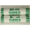 Image 1 : 2-$5 ROLLS OF 2009-D ROOSEVELT DIMES BRILLIANT UNC