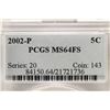 Image 3 : 2002-P JEFFERSON NICKEL PCGS MS64FS