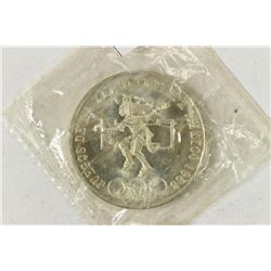 1968 MEXICO OLYMPICS SILVER 25 PESOS BRILLIANT UNC