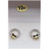 Image 1 : Yellow Gold Cubic Zirconia Earrings