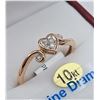 Image 1 : Rose Gold Diamond Heart Ring