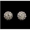 Image 1 : 1.41 ctw Diamond Earrings - 14KT White Gold