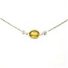 Image 1 : 18K White Gold 18" 1.25 ctw GIA Yellow Sapphire & Diamond Pendant Necklace