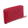 Image 1 : Chanel Red Quilted Leather Coco Boy Zip-Around Wallet