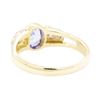 Image 3 : 0.86 ctw Tanzanite And Diamond Ring - 14KT Yellow And White Gold