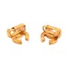 Image 3 : Chanel Vintage Gold Rhinestone CC Clip On Earrings