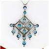 Image 5 : Tiffany & Co. Jazz Platinum 7.20 ctw Round Aquamarine Diamond Chandelier Necklac