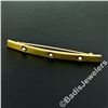 Image 2 : Art Nouveau 14kt Gold Natural Seed Pearl Bar Pin Brooch