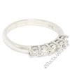 Image 7 : New 14kt White Gold 0.65 ctw 5 Stone Round Diamond Wedding Band Ring
