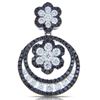 Image 1 : 14k White Gold 1.23CTW Diamond and Black Diamonds Pendant, (SI1/G)