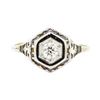 Image 2 : 0.24 ctw Old Mine Cut Diamond Ring - 14KT Yellow And White Gold