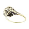 Image 3 : 0.24 ctw Old Mine Cut Diamond Ring - 14KT Yellow And White Gold